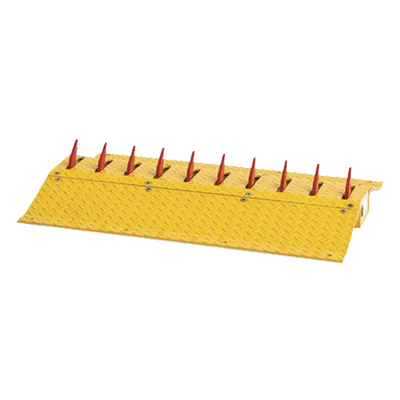Picos Poncha Llantas Autónomos / Secciones Modulares 0.9 m (3 ft) / Acero 1/4' con Pintura Amarilla / Operación Mecánica sin Energía Eléctrica / Altura 7.6 cm como Reductor de Velocidad / Instalación
