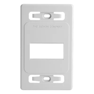 Placa de Pared Modular / 3 Salidas / Single Gang / Color Blanco / Compatibilidad MAX, Z-MAX Blindados y TERA