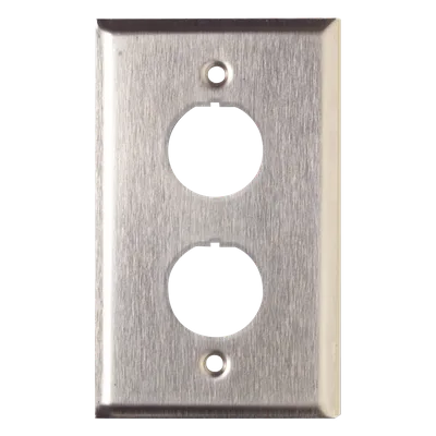 Placa de Pared Reforzada / Acero Inoxidable / 2 Puertos / IP44 / Industrial