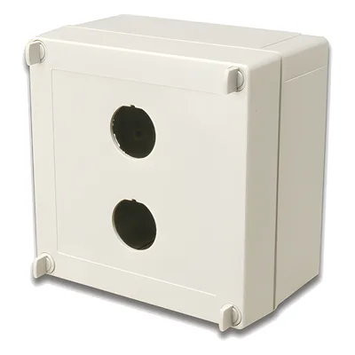 Caja de Conexión Industrial / IP66/IP67 NEMA 4X / 2 Puertos Cobre o Fibra / 129.5 x 129.5 x 81.1 mm / 5.1 x 5.1 x 3.2 in