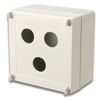 Caja de Conexión Industrial / IP66/IP67 NEMA 4X / 3 Puertos Cobre o Fibra / 129.5x129.5x81.1 mm / 5.1x5.1x3.2 in