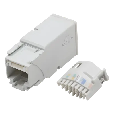 Conector UTP / Cat6A / Terminación T568A/B / Conductor 22-26 AWG / Diseño Compacto Apilable / 1.48mm Máx. Sobre Aislamiento