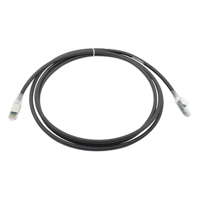 Patch Cord Z-MAX Cat6A S/FTP, CM/LS0H, 7ft, Color Negro, Versión Bulk (Sin Empaque Individual)