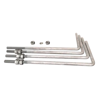 Poste de Acero Galvanizado / 1.5 m (4.9 ft) / Diámetro 3' Cédula 30 / Base 30x30 cm / Incluye Anclas
