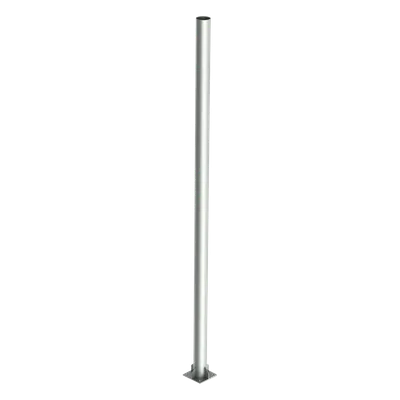 Poste de Acero Galvanizado / 1.5 m (4.9 ft) / Diámetro 3' Cédula 30 / Base 30x30 cm / Incluye Anclas