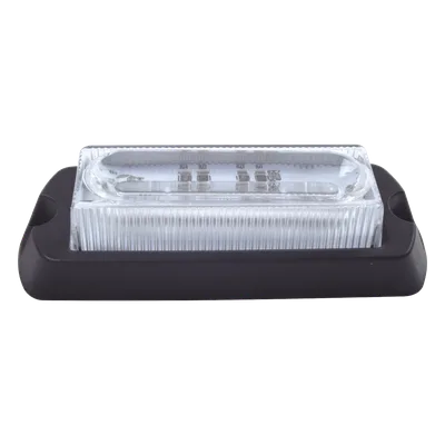 Luz Auxiliar Ultra Brillante / 8 LED Gen III Rojo/Claro / 10-30VCC / 12cm x 4.64cm x 2.4cm / 25 Patrones / Wig-Wag