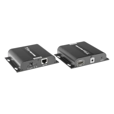 Kit Extensor HDMI para distancias de 120 metros / Resolución 4K @ 30Hz / Cat 5e/6 / Soporta conexión Uno a Uno y Uno a Muchos / Hasta 253 Rx / HDbitT / Soporta control remoto del equipo fuente.