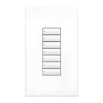 Teclado de pared seeTouch QS / 7 botones / estilo insert / 24-36 V CD vía QS Link / blanco / GRAFIK Eye QS, Sivoia QS, Energi Savr Node, Quantum