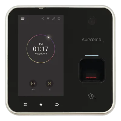 Lector Biométrico de Huella / Pantalla Táctil 5.0" / NFC 13.56MHz / WiFi 802.11b/g / PoE / 500,000 Usuarios / Detección de Dedo Vivo