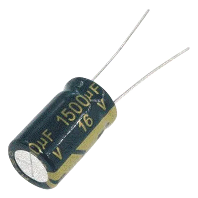 Capacitor Electrolítico / 1500 µF / 16 Vcc / Radial / 105 °C / 10 x 20 mm