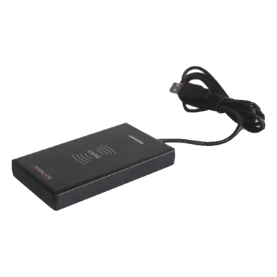 Lector Enrolador de Escritorio / MIFARE 13.56 MHz / USB 150 cm (4.9 ft) / Windows 7/8/10 / 123x70x16.2 mm (4.9x2.8x0.7 in)