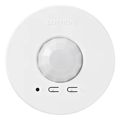Sensor de Ocupación Inalámbrico de Techo / PIR 360° / Cobertura 30.2 a 62.4 m² (324 a 676 ft²) / RF 18 m (59 ft) / Batería CR123 / 10 Años de Duración
