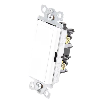 Apagador de Pared Unipolar / 15 A / 120/277 V / Paleta Decoradora / Cargas Generales y Motores / Acabado Brillante