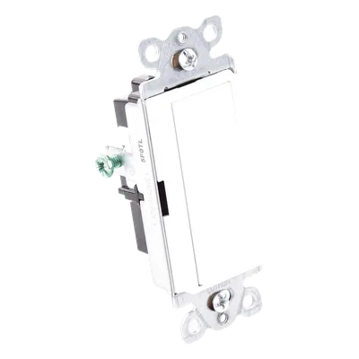 Apagador de Pared Unipolar / 15 A / 120/277 V / Paleta Decoradora / Cargas Generales y Motores / Acabado Brillante