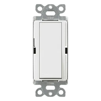 Apagador de Pared de 3 Vías / 15 A / 120/277 V / Paleta Amplia / Cargas Generales y Motores / Acabado Brillante