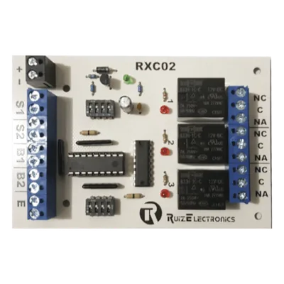 Controlador de Esclusa / 2 Puertas / 3 Relevadores / Temporizadores 0-30 s / 12 VCC / Entrada de Emergencia