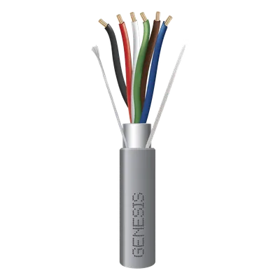 Cable para Alarma / 6 Conductores / 22 AWG / Blindado / Riser / 305 m (1000 ft) / Gris