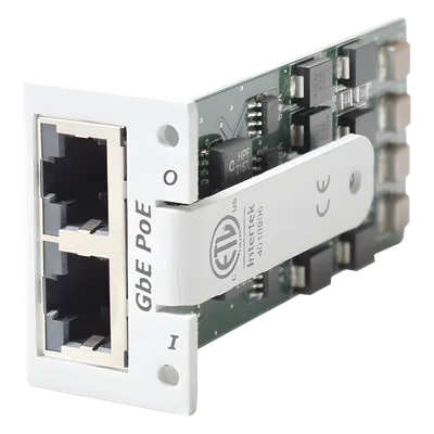 Módulo Protector PoE / Ethernet 10/100/1000 Mbps / 11 VCC / Pines 1,2 y 3,6 / 3 pF / Para Chassis TCPXH Rack 19"