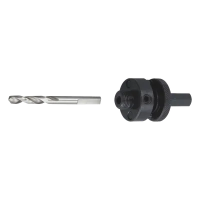Adaptador para Broca Sierra / 3/8" / Compatible 3/8" y 1/2" / Brocas 9/16" a 1-1/8" / Guía de Eje Único