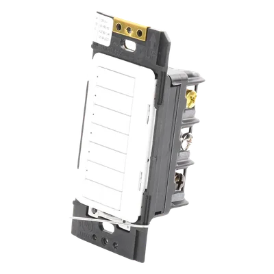 Teclado Híbrido con Atenuador / 6 Botones Programables / 450 W Incandescente / 100 W LED/CFL / Control de Neutro / Radiofrecuencia 431-437 MHz / Hasta 9 m (29.5 ft) de Repetidor