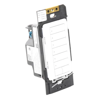 Teclado Híbrido con Atenuador / 6 Botones Programables / 450 W Incandescente / 100 W LED/CFL / Control de Neutro / Radiofrecuencia 431-437 MHz / Hasta 9 m (29.5 ft) de Repetidor