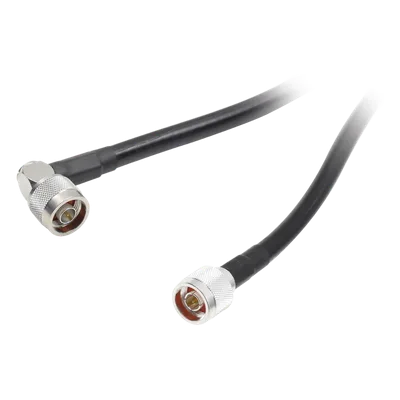 Jumper con Cable LMR400 con Conectores N Macho / N Macho Angulo Recto, de 1.2 metros.