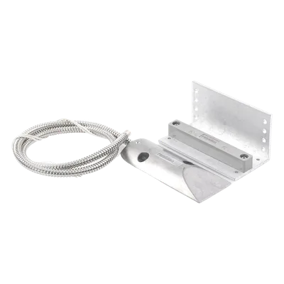 Contacto Magnético de Uso Rudo / Soporte en L Ajustable / Cable Blindado 60 cm (23.6 in) / Gap 60 mm (2.36 in) / Sellado con Epóxico / NC 28 VDC
