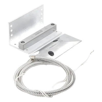Contacto Magnético de Uso Rudo / Soporte en L Ajustable / Cable Blindado 60 cm (23.6 in) / Gap 60 mm (2.36 in) / Sellado con Epóxico / NC 28 VDC
