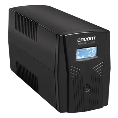 UPS Con Más Potencia de 600VA / 360 W Con Display LCD y Regulador de Voltaje AVR, 4 Contactos NEMA 5-15R, Batería 7 Ah y Puertos RJ45 y USB
