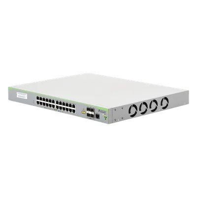 Switch PoE+ Administrable CentreCOM FS980M, Capa 3 de 24 Puertos 10/100 Mbps + 4 puertos SFP, 375 W