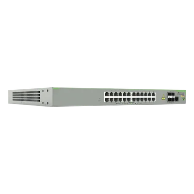 Switch PoE+ Administrable CentreCOM FS980M, Capa 3 de 24 Puertos 10/100 Mbps + 4 puertos SFP, 375 W