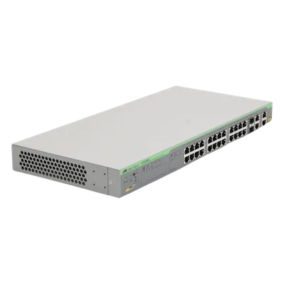 WebSmart Switch, 24 puertos PoE+ 10/100 Mbps + 2 puertos 10/100/1000 Mbps + 2 SFP Gigabit Combo, 193 W