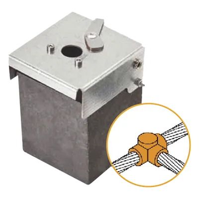 Conector Tipo T de Latón / Cable 50-70 mm² (1/0-2/0 AWG) / 164-230 pies de alcance equivalente / Alta Conductividad / Resistente a Corrosión / Unión Molecular Exotérmica