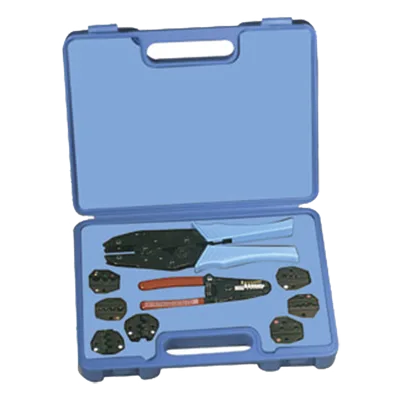 Kit de Herramientas de Crimpado / AWG 10-22 / 7 Dados / Pinzas con Trinquete / Estuche con Espuma