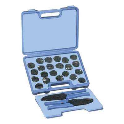 Kit de Muelas Intercambiables / 17 Piezas / 2 Pinzas RFA-4005-20 / RG-174/U a LMR-400 / AWG 8-22 / Estuche con Espuma
