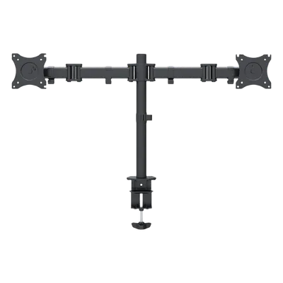 Montaje de Escritorio articulado para 2 monitores de 13 a 27" /  Soporta hasta 10 kg / Vesa 75 x 75 / 100 x 100 / Acero / Giro: 360°