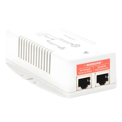 Inyector PoE Solar / Entrada 18-36 Vcc / Salida 56 Vcc / 802.3af/at / Gigabit / 35W / -30°C a +60°C (-22°F a +140°F)