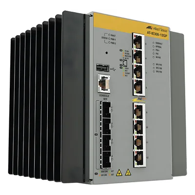 Switch Industrial Hi-PoE Continuo Administrable Capa 3 de 8 x 10/100/1000 Mbps + 4 Puertos SFP, 240 W.