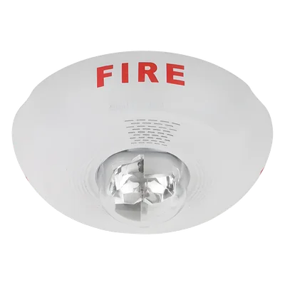 Sirena con estrobo / Techo / 12-24 Vcd / 15-177 cd seleccionable / 88+ dBA / UL 1971-464 / Serie L