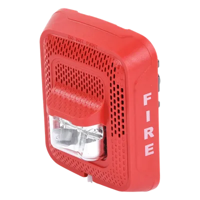 Bocina con estrobo / Pared / 25-70.7 Vrms / 15-185 cd / 400-4000 Hz / UL 1480-1971 / Serie L