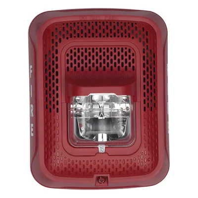 Bocina con estrobo / Pared / 25-70.7 Vrms / 15-185 cd / 400-4000 Hz / UL 1480-1971 / Serie L