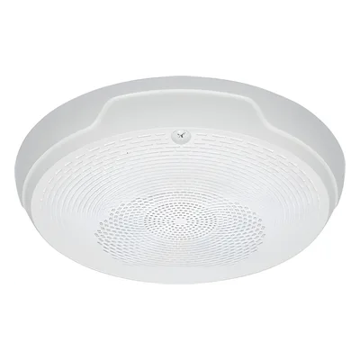 Bocina de Techo para Evacuación por Voz / Doble Voltaje 25/70.7 V / Potencia Seleccionable 1/4 a 2 W / Rango 400 a 4,000 Hz / Sin Estrobo / Montaje Plug-In