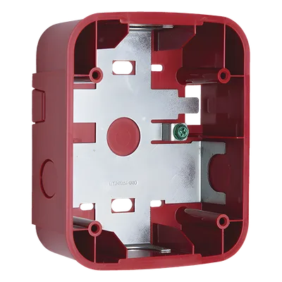 Caja de Montaje en Pared / Para Sirena / Color Rojo / Diseño Compacto / Compatible Serie L