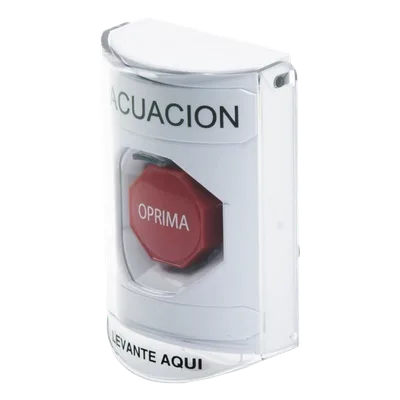 Botón de Evacuación / Cubierta Policarbonato / Restablecimiento con Llave / Bocina Integrada / Interior-Exterior / -40 a 121 °C