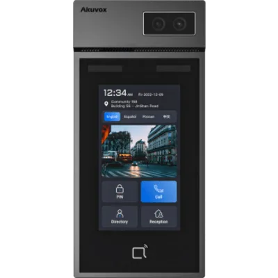 Panel de Control de Acceso IP / Pantalla Táctil IPS 5 Pulgadas / Cámara 2 Megapixel / Reconocimiento Facial / Múltiples Métodos de Desbloqueo / PoE / IP66 / IK08