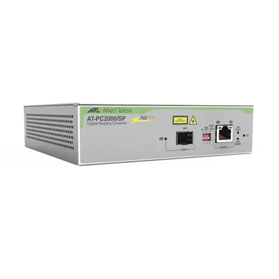 Convertidor de Medios PoE+ / Gigabit / Puerto SFP / 30 W / VLAN 802.1q / Jumbo Frames 10K