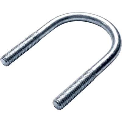 Abrazadera Roscada Tipo U / 38 mm (1 1/2 in) / Cuerda 1/4" / Acero Galvanizado / Tuberías hasta 120 mm