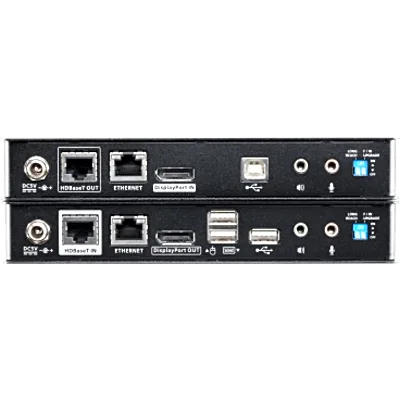 Extensor KVM USB DisplayPort HDBaseT 2.0 | 4K @ 100 m (328.1 ft) | 1080p @ 150 m (492.1 ft) | Cable Único Cat 6 / 6a | USB 2.0 Full Speed | Audio Estéreo 2 Canales | RS-232 / Ethernet | HDCP / EDID Bu