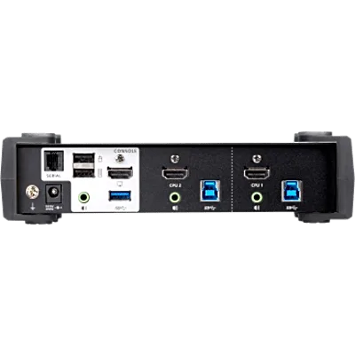 Conmutador KVMP / 2 Puertos HDMI / 4K DCI 60Hz / USB 3.1 Gen 1 5 Gbps / Audio Mixer / RS-232