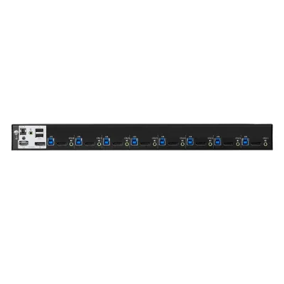 Conmutador KVM / 8 puertos DisplayPort / USB 3.1 Gen 1 / 4K DCI 4096x2160@60Hz / Cascada hasta 128 equipos / 8 monitores multipantalla